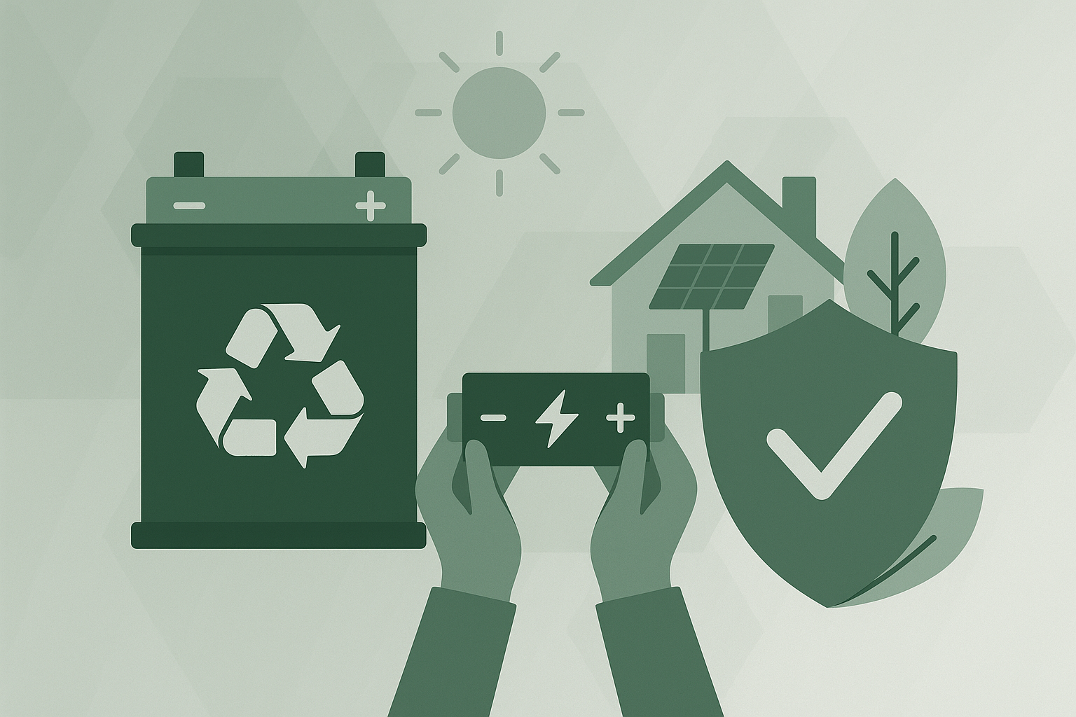 battery recycling illustration